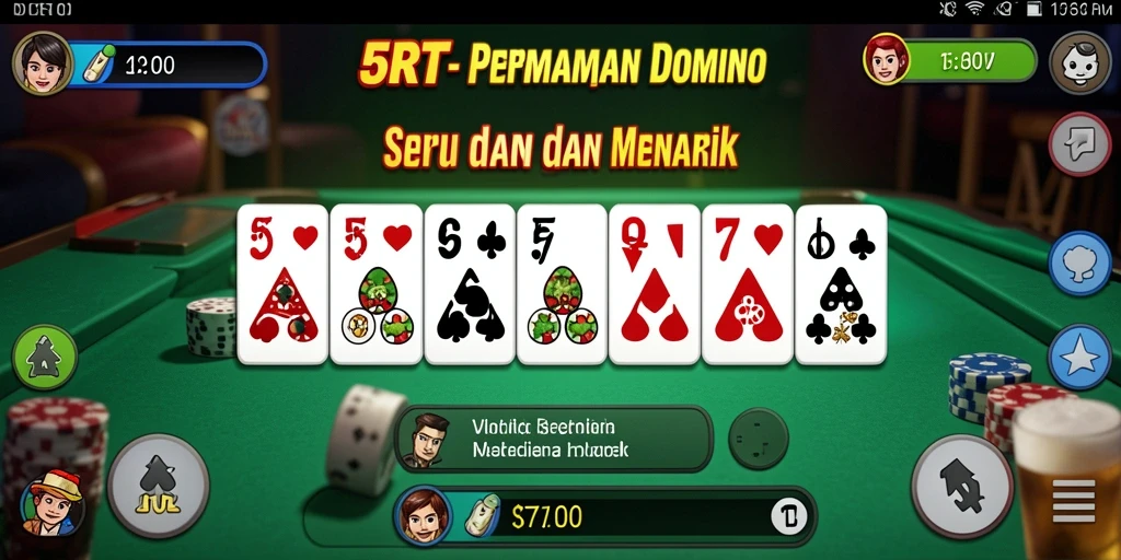 Gameplay menarik dalam permainan Domino 5RT.