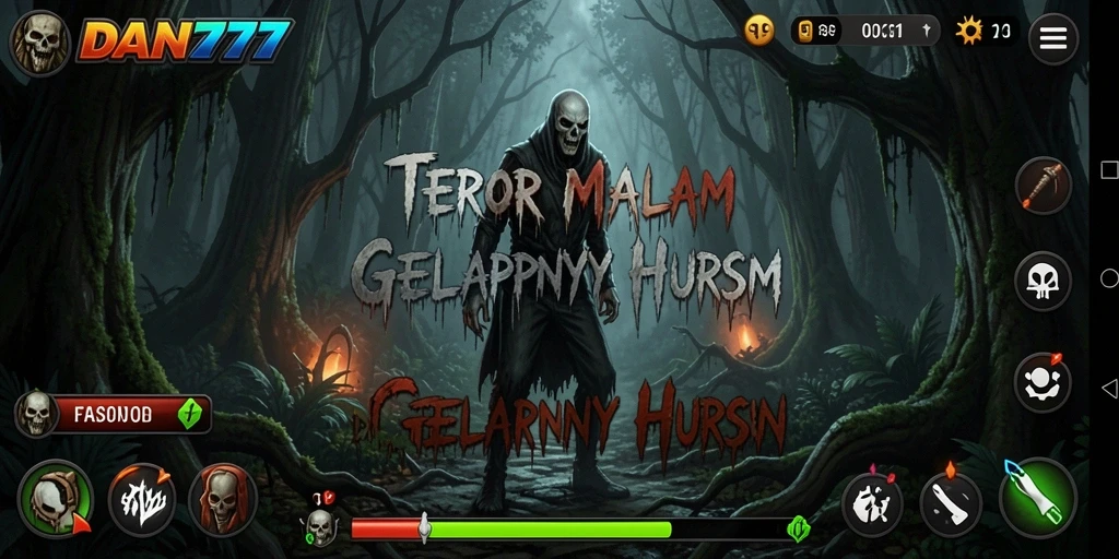 Screenshot gameplay intense dari <strong>DAN777</strong> yang menampilkan suasana menyeramkan.