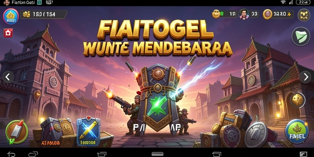 Tampilan seru permainan Tower Defense FIATOGEL dengan strategi menara yang mendebarkan.