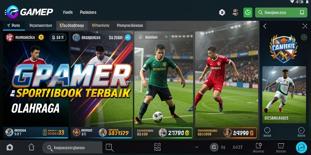 Tampilan aplikasi GAMERP yang menarik dan penuh aksi