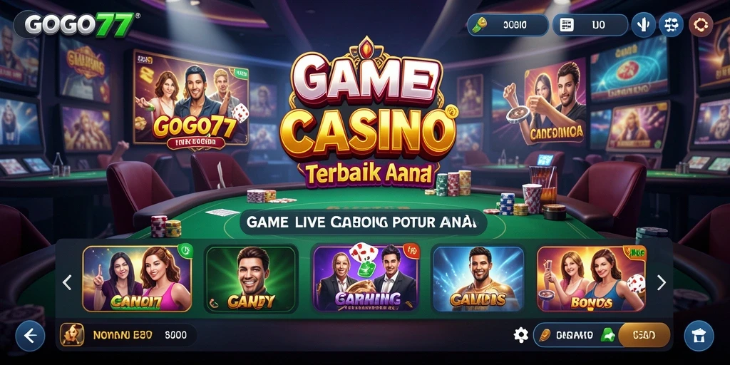Tampilan gameplay Live Casino yang mendebarkan di GOGO77.