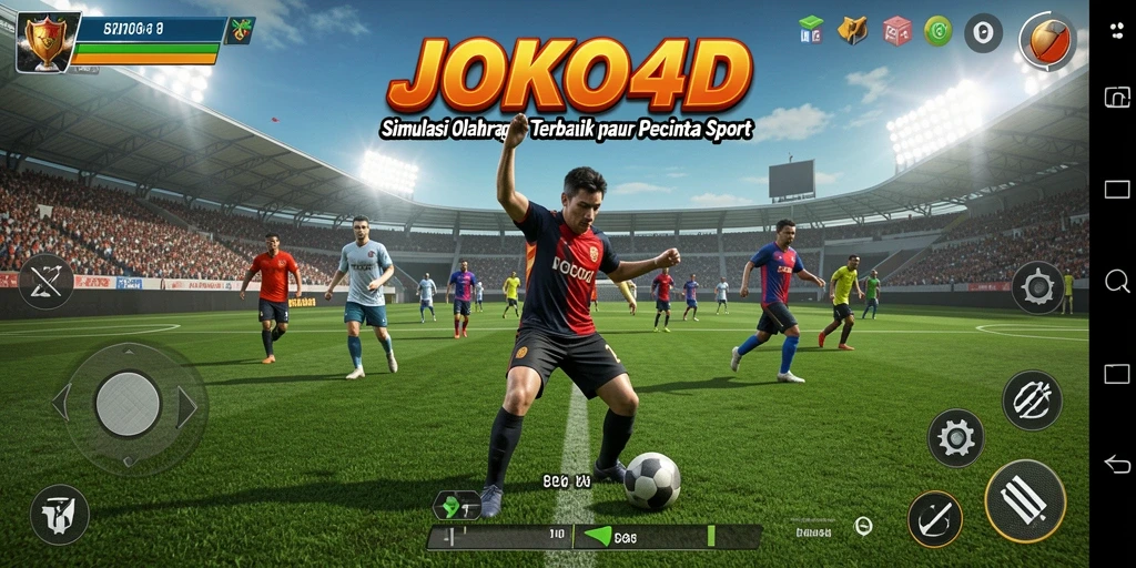 Screenshot gameplay JOKO4D menampilkan aksi seru olahraga.