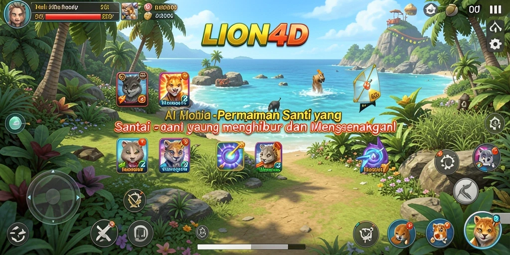 Tangkapan layar gameplay LION4D yang menarik dan menghibur.