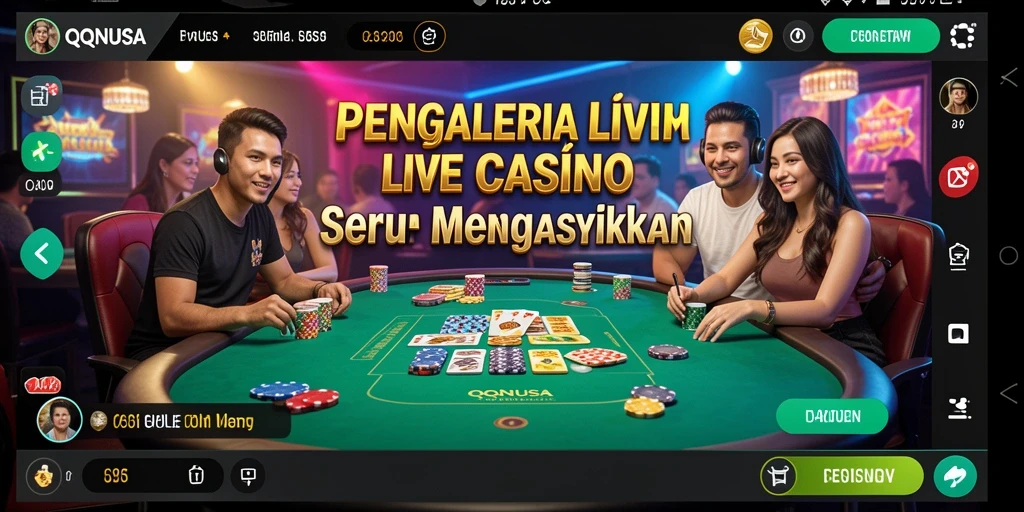 Tampilan gameplay Live Casino yang mengasyikkan di QQNUSA.