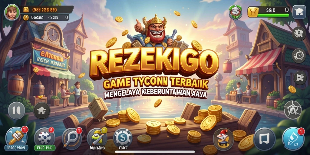 Screenshot gameplay REZEKIGO yang menunjukkan keseruan mengelola bisnis.