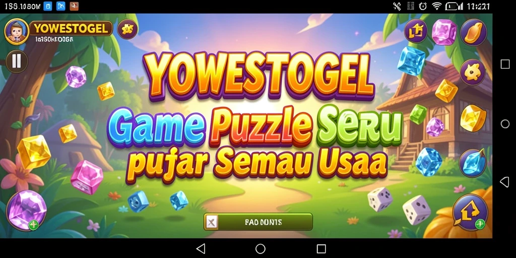 Tampilan utama gameplay YOWESTOGEL yang menantang dan seru.